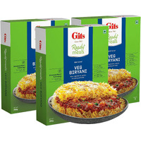 Gits Ready to Eat Veg Biryani, 795g (Pack of 3 X 265g Each)