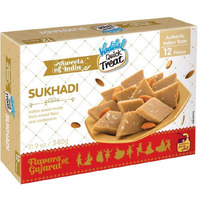 Vadilal Sukhadi 360 Grams (12pcs) Twin Pack Authentic Indian Sweets Made With Wheat Flour & Cardamom.