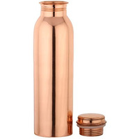 Pure Copper Water Bottle For Ayurvedic Health Benefits Joint Free Leak Proof (Copper, 850 Ml) -