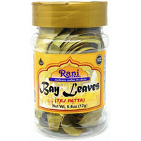 Rani Bay Leaf (Leaves) Whole Spice Hand Selected Extra Large 12g (0.4oz) PET Jar, All Natural ~ Gluten Friendly | NON-GMO | Vegan | Indian Origin (Tej Patta)