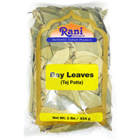 Rani Bay Whole Leaf (Leaves) Spice Hand Selected Extra Large 16oz (454g) 1lb Bulk Pack All Natural ~ Gluten Friendly | NON-GMO | Vegan | Indian Origin (Tej Patta)