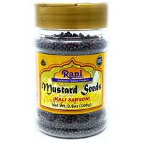 Rani Black Mustard Seeds Whole Spice (Rai Sarson) Jar 3.5oz (100g) All Natural ~ Gluten Free Ingredients | NON-GMO | Vegan | Indian Origin