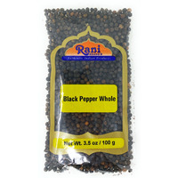 Rani Black Pepper Whole (Peppercorns), Premium Indian MG-1 Grade 3.5oz (100g) ~ Gluten Friendly, Non-GMO, Natural, Perfect size for Grinders!