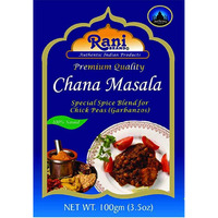 Rani Chana Masala (Garbanzo Curry 15-Spice Blend) 3.5oz (100g) ~ All Natural | Vegan | No Colors | Gluten Friendly Ingredients | NON-GMO | Indian Origin
