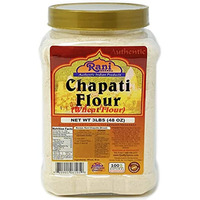 Rani Chapati Flour (100% Pure) 3lbs (48oz) for making roti & Indian breads ~ PET Jar, All Natural | Vegan | No Salt or Colors | NON-GMO | Indian Origin