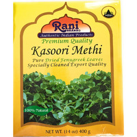 Rani Fenugreek Leaves Dried, All Natural (Kasoori Methi) 400g (14oz) ~ Gluten Free Ingredients | NON-GMO ~ Vegan
