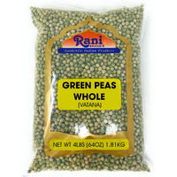 Rani Green Peas Whole, Dried (Vatana, Matar) 4lbs (64oz) ~ All Natural | Vegan | Gluten Friendly | Product of USA