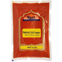 Rani Kashmiri Chilli Powder (Deggi Mirch, Low Heat) Ground Indian Spice 7oz (200g) ~ All Natural, Salt-Free | Vegan | No Colors | Gluten Friendly | NON-GMO | Indian Origin