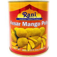 Rani Mango Pulp Puree (Makes Mango Lassi Shakes) Kesar Sweetened 30oz (1.875lbs) 850g ~ All Natural | NON-GMO | Vegan | No colors | Gluten Free Ingredients | Indian Origin