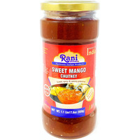 Rani Sweet Mango Chutney (Indian Preserve) 17.5oz (500g) 1.1lbs Glass Jar, Ready to eat, Vegan ~ Gluten Free Ingredients, All Natural, NON-GMO