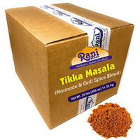 Rani Tikka Masala Indian 7-Spice Blend, 25 Pound (400 Ounce) 11.36kg ~ Bulk Box ~ All Natural, Salt-Free | Vegan | No Colors | Gluten Friendly | NON-GMO