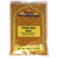 Rani Toor Dal (Split Pigeon Peas) Oily 4lbs (64oz) ~ All Natural | Gluten Friendly | NON-GMO | Vegan | Indian Origin