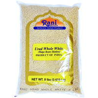 Rani Urid / Urad Whole White (Matpe Beans Skinless) Indian Lentils 8lbs (128oz) 8 Pound ~ All Natural | Gluten Friendly | NON-GMO | Vegan