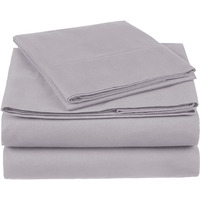 100% Cotton Sheet Set - 400 Thread Count (Piece:4 PIECE, Size:KING, Color:GREY)