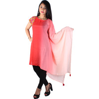 Purplicious pink ombre kaftan with embrodry detail