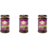 Pack of 3 - Patak's Hot Lime Pickle - 10 Oz (283 Gm)