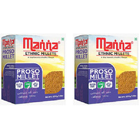 Pack of 2 - Manna Pearled Unpolished Ethnic Millets Proso Millet - 500 Gm (17 Oz)