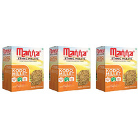Pack of 3 - Manna Pearled Unpolished Ethnic Millets Kodo Millet - 500 Gm (1.1 Lb)
