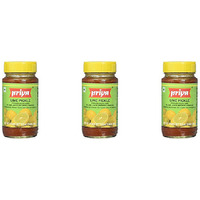 Pack of 3 - Priya Lime Pickle Without Garlic - 300 Gm (10.58 Oz)