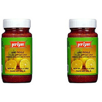 Pack of 2 - Priya Lime Pickle With Garlic - 300 Gm (10.58 Oz)
