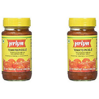 Pack of 2 - Priya Tomato Pickle Without Garlic - 300 Gm (10.58 Oz)