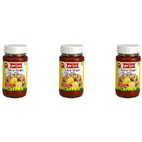 Pack of 3 - Priya Lime Ginger Pickle Without Garlic - 300 Gm (10.58 Oz)