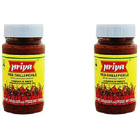 Pack of 2 - Priya Red Chilli Pickle Without Garlic - 300 Gm (10.58 Oz)