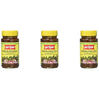 Pack of 3 - Priya Gongura Onion Pickle Without Garlic - 300 Gm (10.58 Oz)