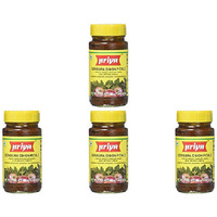 Pack of 4 - Priya Gongura Onion Pickle Without Garlic - 300 Gm (10.58 Oz)