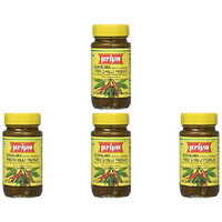 Pack of 4 - Priya Gongura Red Chilli Pickle Without Garlic - 300 Gm (10.58 Oz)