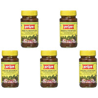 Pack of 5 - Priya Gongura Onion Pickle Without Garlic - 300 Gm (10.58 Oz)