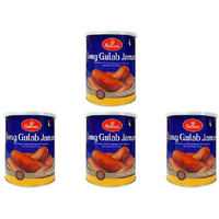 Pack of 4 - Haldiram's Long Gulab Jamun Can - 1 Kg (2.2 Lb)