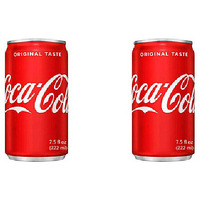 Pack of 2 - Coca Cola Original Taste Coke Mini Cans Soft Drink - 7.5 Fl Oz (222 Ml)