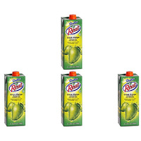 Pack of 4 - Dabur Real Green Mango Aampanna Fruit Juice Drink - 1 L (33.8 Fl Oz)