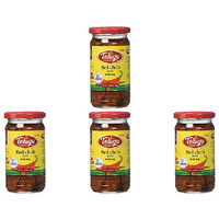 Pack of 4 - Telugu Red Chilli Pickle With Garlic - 300 Gm (10 Oz)
