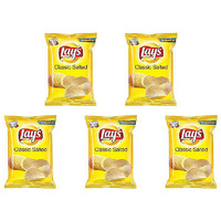 Pack of 5 - Lay's Classic Salted Potato Chips - 52 Gm (1.8 Oz)