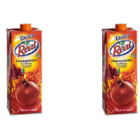 Pack of 2 - Dabur Real Pomegranate Fruit Nectar Juice - 1 L (33 Oz)
