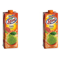 Pack of 2 - Dabur Real Guava Fruit Juice Nectar - 1 Lt (33.8 Fl Oz)