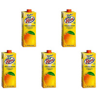 Pack of 5 - Dabur Real Alphonso Mango Fruit Nectar Juice - 1 L (33.8 Fl Oz)
