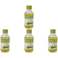 Pack of 4 - Ashwin Eucalyptus Essential Oil - 100 Ml (3.4 Fl Oz)
