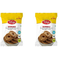 Pack of 2 - Telugu Foods Sakinalu Plain - 170gm (6oz)