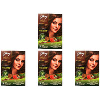 Pack of 4 - Godrej Abha Henna Natural Brown Color 6 Sachets - 60 Gm ( 2 Oz)