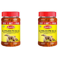 Pack of 2 - Aachi Ginger Pickle - 200 Gm (7 Oz) [Buy 1 Get 1 Free]