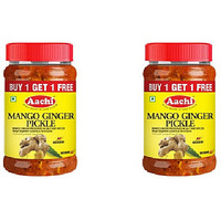 Pack of 2 - Aachi Mango Ginger Pickle - 200 Gm (7 Oz) [Buy 1 Get 1 Free]