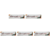 Pack of 5 - Patanjali Dant Kanti Natural Toothpaste  - 100 Gm (3.5 Oz)