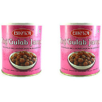 Pack of 2 - Bikaji Mini Gulab Jamun Can - 1 Kg (2.2 Lb)