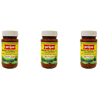 Pack of 3 - Priya Mango Pickle With Garlic Extra Hot - 300 Gm (10.6 Oz)