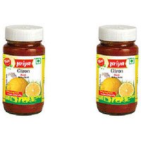 Pack of 2 - Priya Citron Pickle Without Garlic - 300 Gm (10.6 Oz) [50% Off]