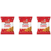 Pack of 3 - Jabsons Hot 'N' Spicy Roasted Chickpeas - 140 Gm (4.9 Oz)