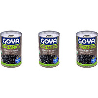 Pack of 3 - Goya Organics Black Beans - 15.5 Oz (439 Gm)